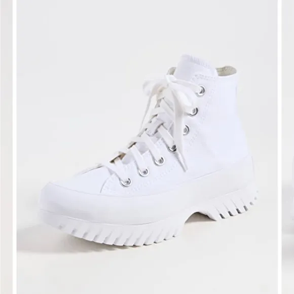 Converse All Star Unisex Lugged 2.0 Hi Top White Sneakers Sz M 10.5 W 12.5 NEW