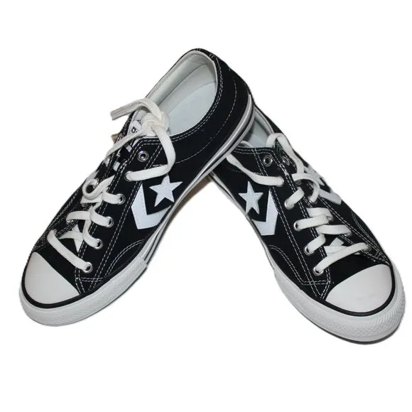CONVERSE BIG KIDS BLACK VINTAGE STAR PLAYER 76 OX sneakers us 6.5/ eur39/uk 6
