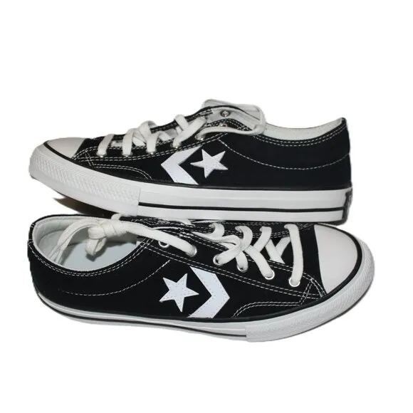 CONVERSE BIG KIDS BLACK VINTAGE STAR PLAYER 76 OX sneakers us 6.5/ eur39/uk 6