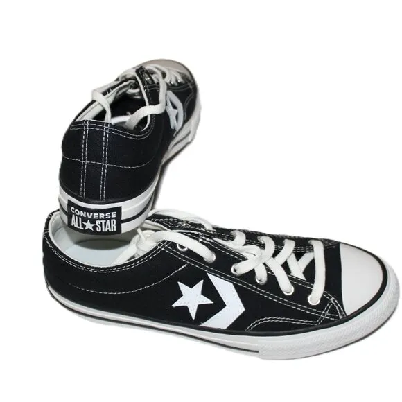 CONVERSE BIG KIDS BLACK VINTAGE STAR PLAYER 76 OX sneakers us 6.5/ eur39/uk 6