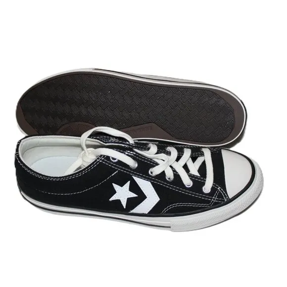 CONVERSE BIG KIDS BLACK VINTAGE STAR PLAYER 76 OX sneakers us 6.5/ eur39/uk 6