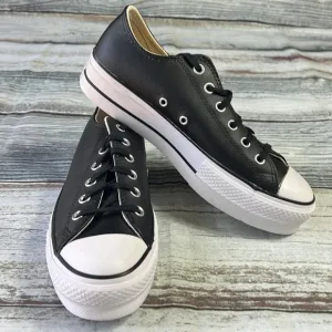 CONVERSE Black &amp; White Platform Sneakers Women's  Size 10