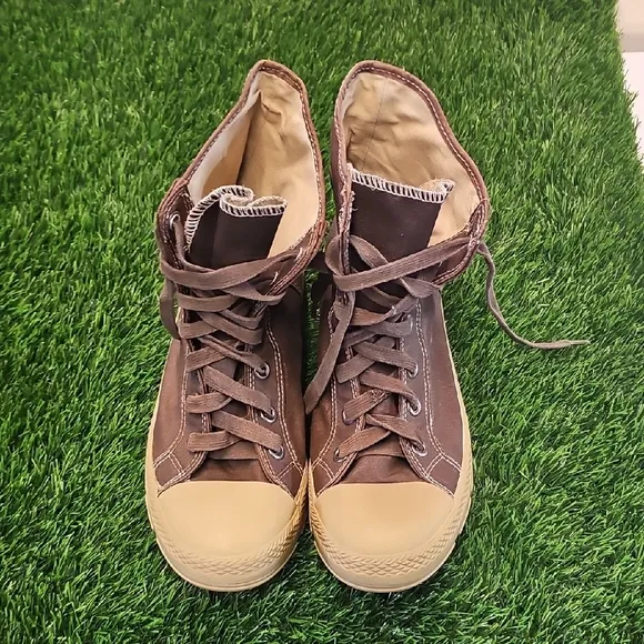 Converse Brown Canvas High-Top Sneakers