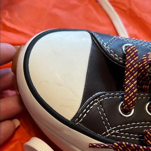 Converse Brown Leather Run Star Hike High-Top Sneakers