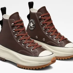 Converse Brown Leather Run Star Hike High-Top Sneakers