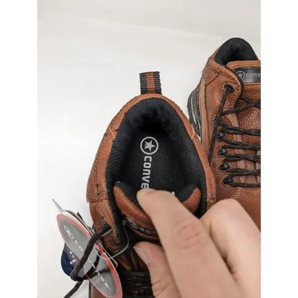Converse C4444 Composite Toe Waterproof Mens Brown Leather Hiking Boots Size 5 M