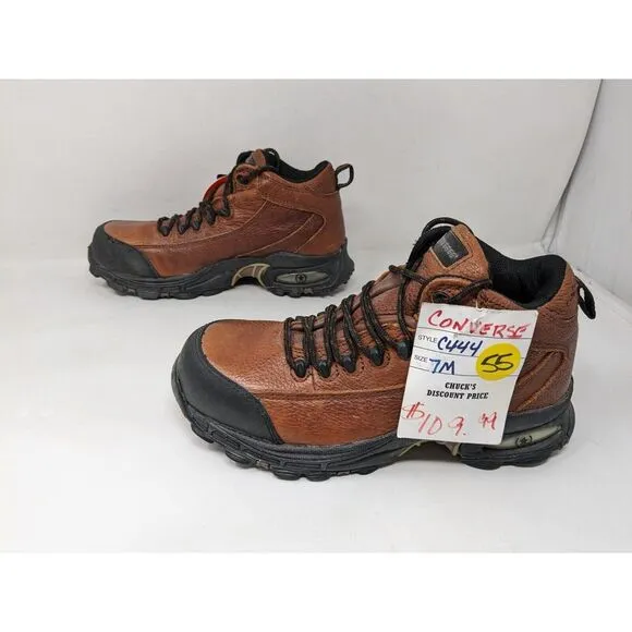 Converse C4444 Composite Toe Waterproof Mens Brown Leather Hiking Boots Size 5 M