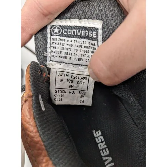 Converse C4444 Composite Toe Waterproof Mens Brown Leather Hiking Boots Size 5 M
