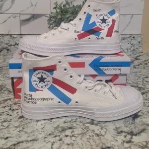 Converse Chuck 70 Hi White/Fiery Red/ Blue