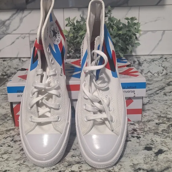Converse Chuck 70 Hi White/Fiery Red/ Blue
