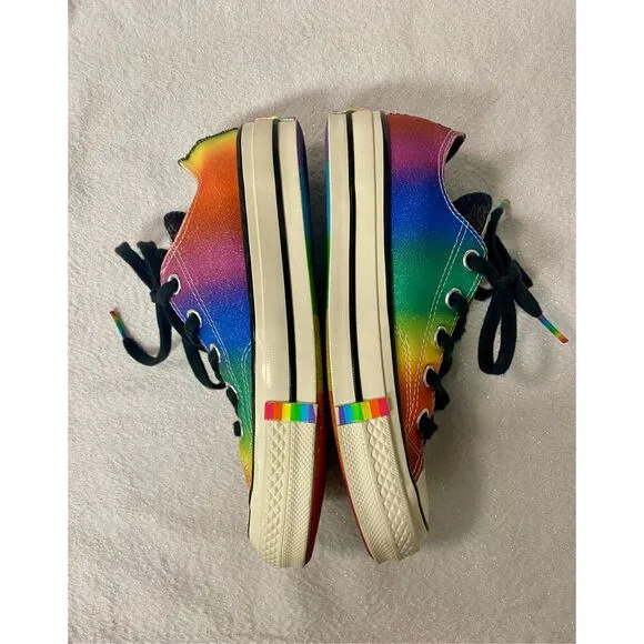 Converse Chuck 70 Low Pride shimmering rainbow shoes