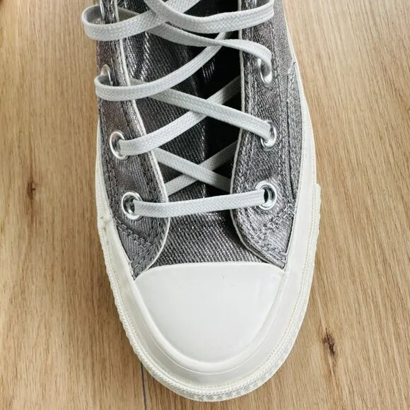⭐Converse Chuck 70 Pride Hi Size 9.5 Women's Shoes Silver Metallic A10214C New