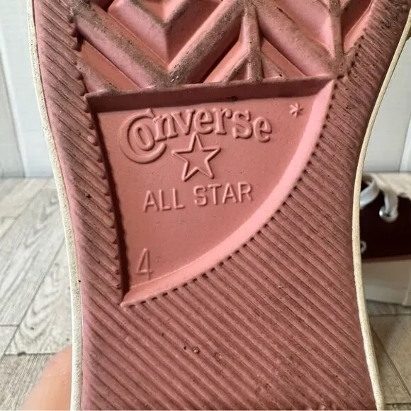 Converse- Chuck Star Platform Lift High Top Sneakers in 2 Tone Mauve- Sz. 6