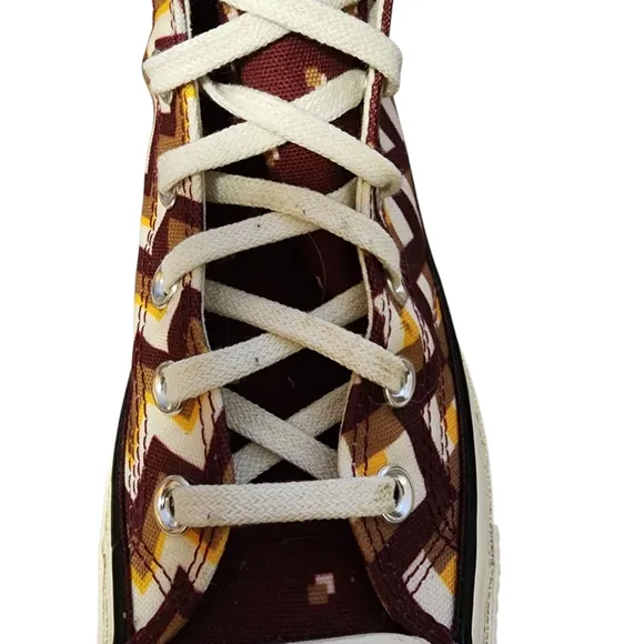 Converse Chuck Taylor 70 Classic Twisted High Top Womens 7 White Brown Maroon