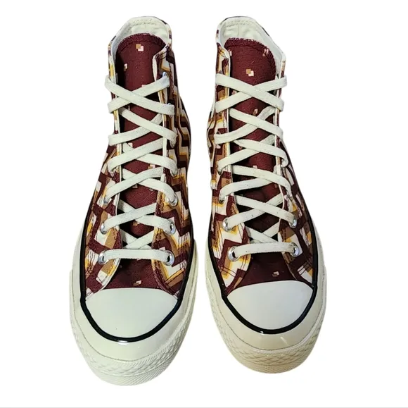 Converse Chuck Taylor 70 Classic Twisted High Top Womens 7 White Brown Maroon