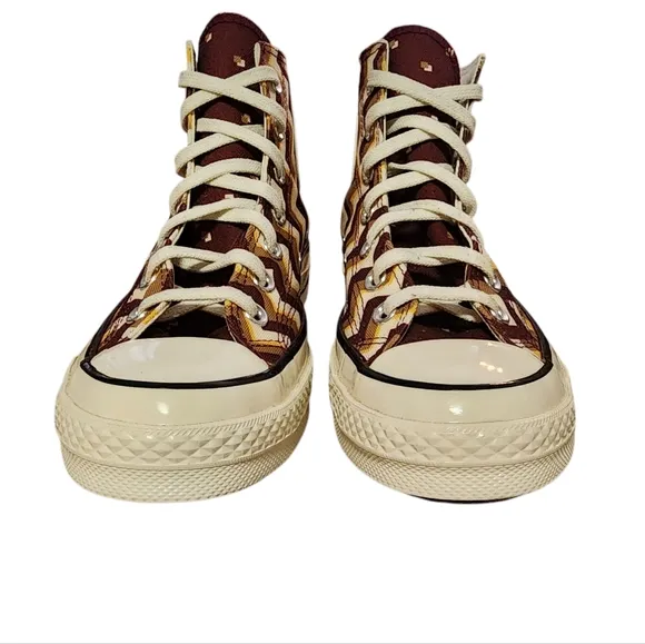 Converse Chuck Taylor 70 Classic Twisted High Top Womens 7 White Brown Maroon