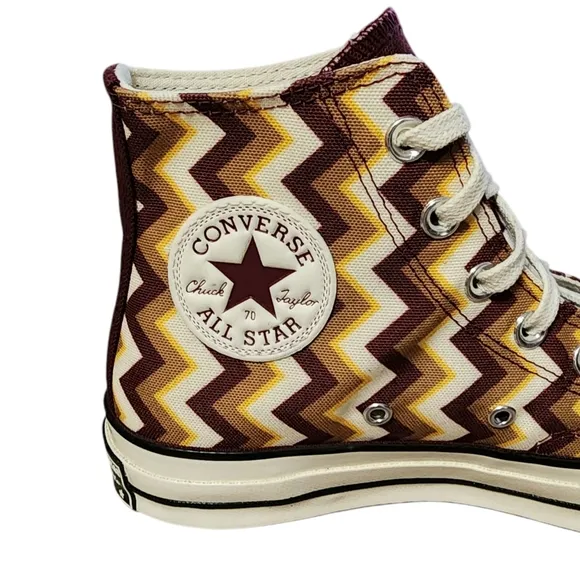 Converse Chuck Taylor 70 Classic Twisted High Top Womens 7 White Brown Maroon