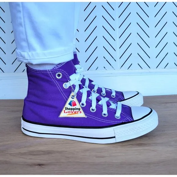 🤩Converse Chuck Taylor All Star Canvas Hi Top Sz 7.5 Women Shoes Violet 134833F