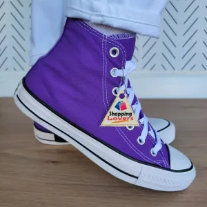 🤩Converse Chuck Taylor All Star Canvas Hi Top Sz 7.5 Women Shoes Violet 134833F
