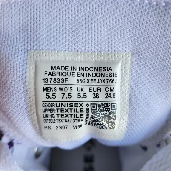 🤩Converse Chuck Taylor All Star Canvas Hi Top Sz 7.5 Women Shoes Violet 134833F