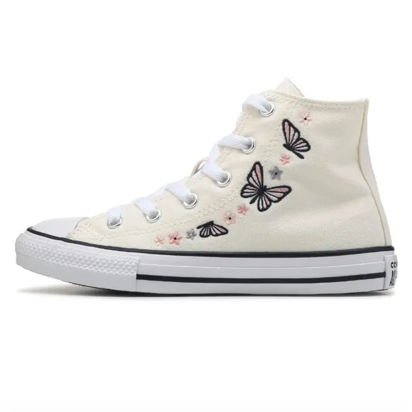Converse |Chuck Taylor All Star High-Tops w/Embroidered Butterfly Design