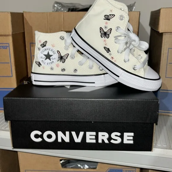 Converse |Chuck Taylor All Star High-Tops w/Embroidered Butterfly Design
