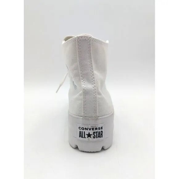 Converse Chuck Taylor All Star Lugged Hi Canvas White Platform Shoe Women 9.5 US