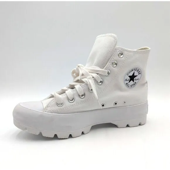 Converse Chuck Taylor All Star Lugged Hi Canvas White Platform Shoe Women 9.5 US