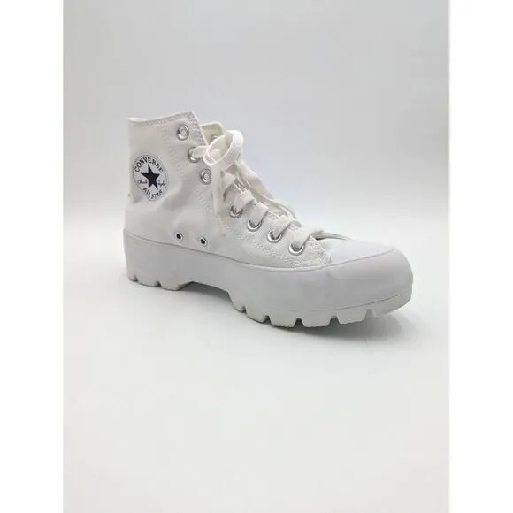 Converse Chuck Taylor All Star Lugged Hi Canvas White Platform Shoe Women 9.5 US
