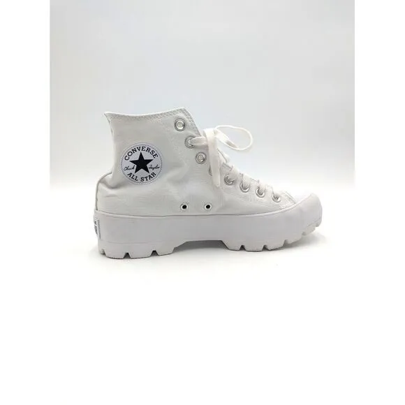 Converse Chuck Taylor All Star Lugged Hi Canvas White Platform Shoe Women 9.5 US