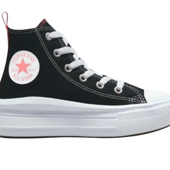 CONVERSE CHUCK TAYLOR ALL STAR MOVE HIGH-TOP SNEAKERS - 6 - Good Condition