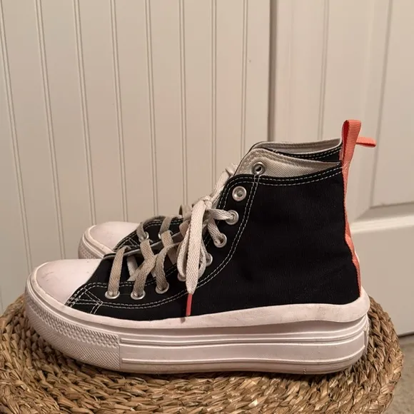 CONVERSE CHUCK TAYLOR ALL STAR MOVE HIGH-TOP SNEAKERS - 6 - Good Condition