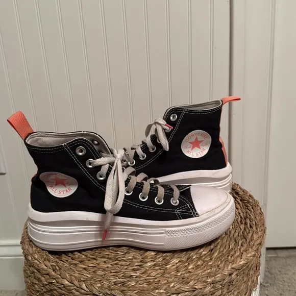 CONVERSE CHUCK TAYLOR ALL STAR MOVE HIGH-TOP SNEAKERS - 6 - Good Condition