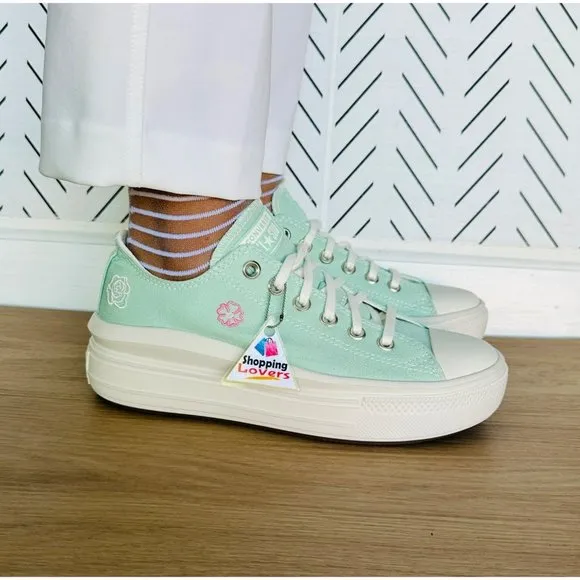 ⭐Converse Chuck Taylor All Star Move Platform Sz 7.5 Women's Shoes Mint A10823C