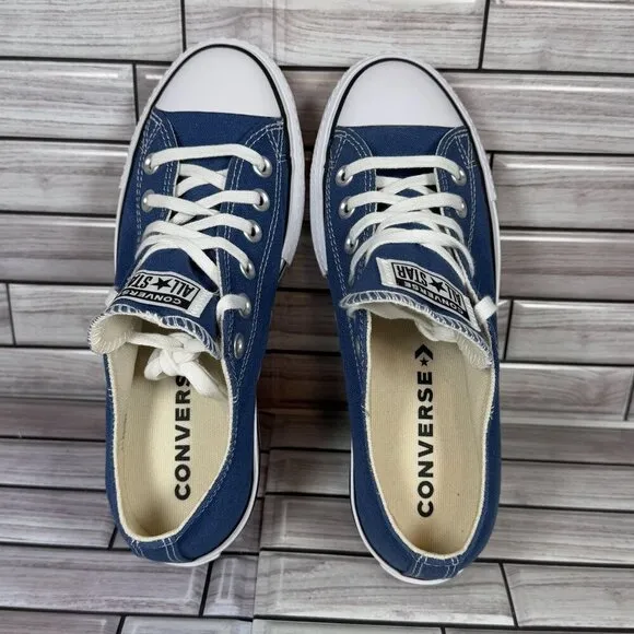 Converse Chuck Taylor All Star Women's Blue Platform Oxford Sneakers Size 6-NEW