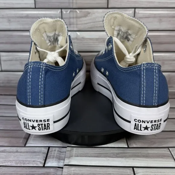 Converse Chuck Taylor All Star Women's Blue Platform Oxford Sneakers Size 6-NEW
