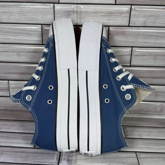 Converse Chuck Taylor All Star Women's Blue Platform Oxford Sneakers Size 6-NEW