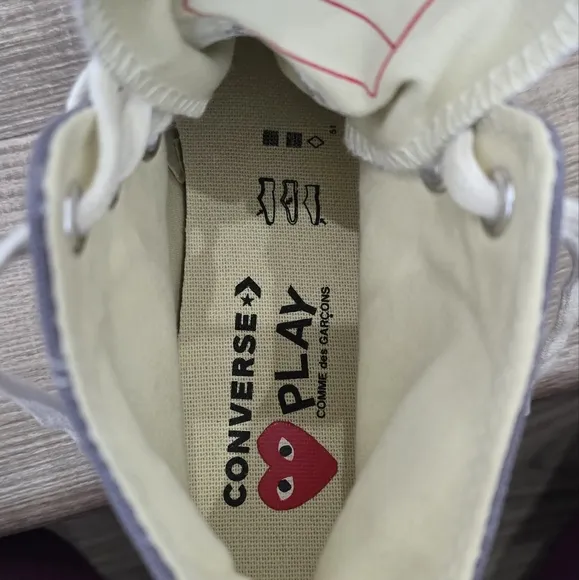 Converse Chuck Taylor Hidden Heart High Top Sneaker Comme des Garçons M/5 W/7 Ne