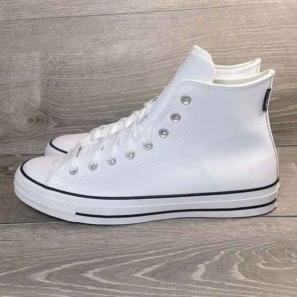 Converse CT All-Star Men’s Sz 11.5 White Leather TecTuff High-Top Sneakers