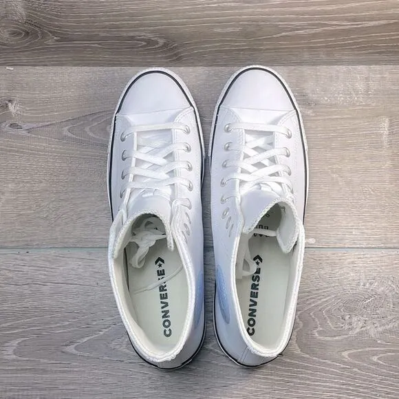 Converse CT All-Star Men’s Sz 11.5 White Leather TecTuff High-Top Sneakers