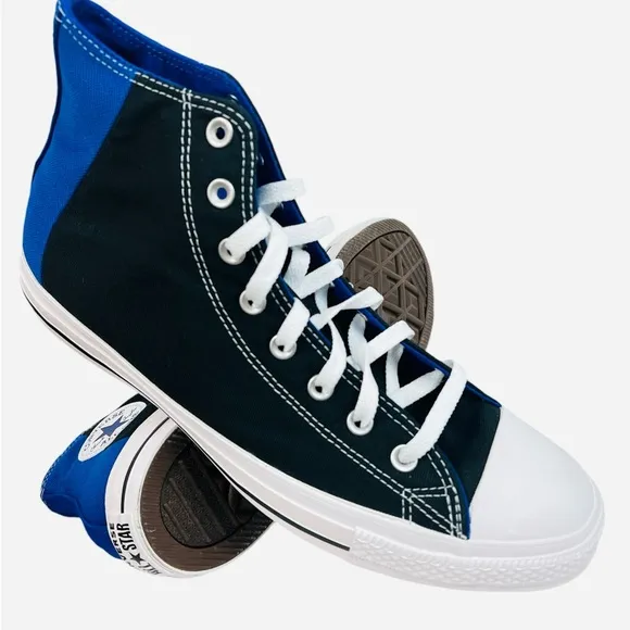 Converse CTAS Colorblock Blue/Black High-Top Unisex Sneaker 163348F Size 12