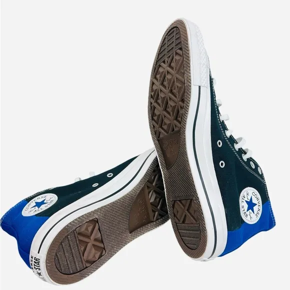 Converse CTAS Colorblock Blue/Black High-Top Unisex Sneaker 163348F Size 12