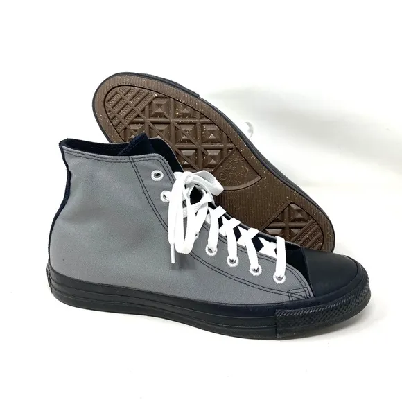 Converse Ctas High Top Canvas Gray Black Women Size Sneakers Custom A03947C-BKGR