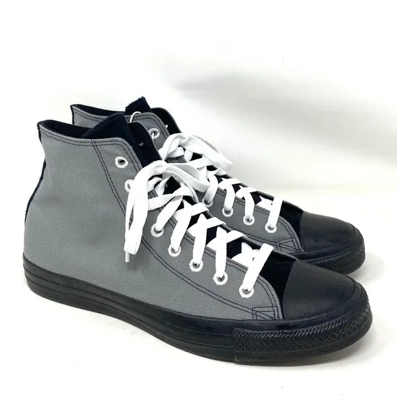 Converse Ctas High Top Canvas Gray Black Women Size Sneakers Custom A03947C-BKGR