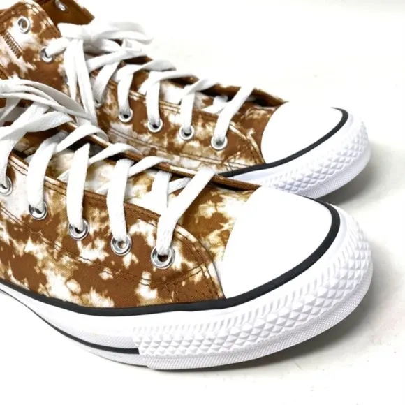 Converse Ctas High Top Shoes Women's Size Canvas White Warm Tan Skate A06004C
