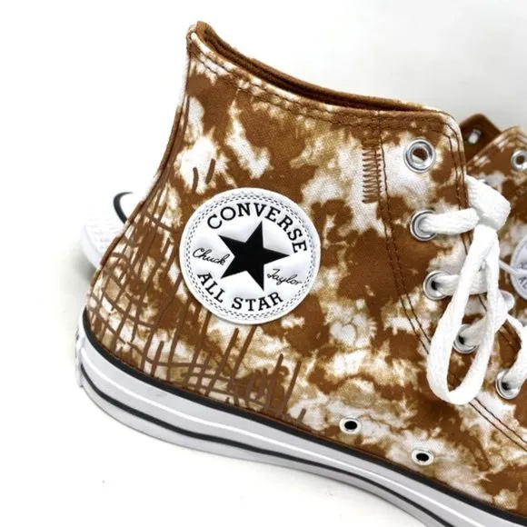 Converse Ctas High Top Shoes Women's Size Canvas White Warm Tan Skate A06004C