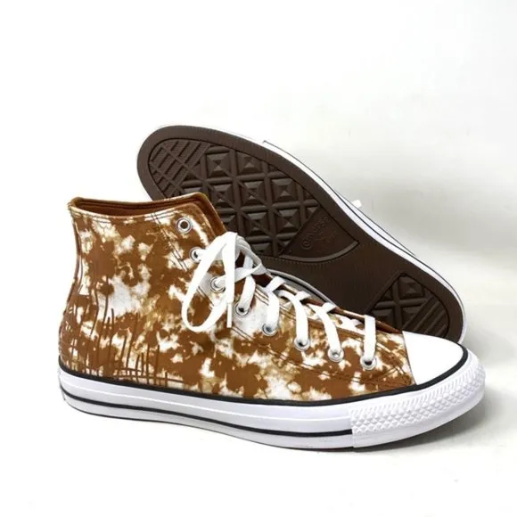 Converse Ctas High Top Shoes Women's Size Canvas White Warm Tan Skate A06004C