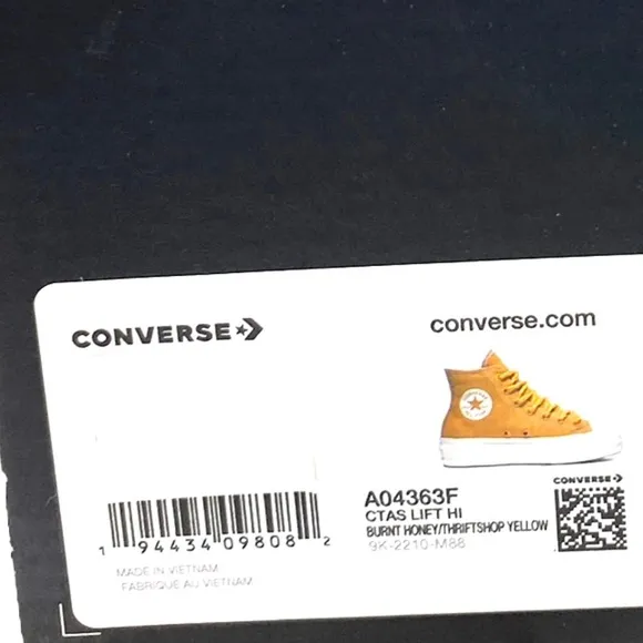 Converse Ctas Lift Platform Sneakers Women's High Top Burnt Honey Casual A04363F