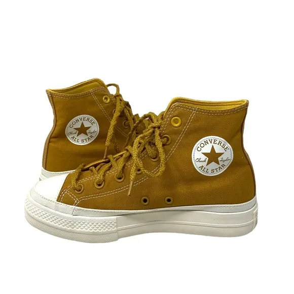 Converse Ctas Lift Platform Sneakers Women's High Top Burnt Honey Casual A04363F