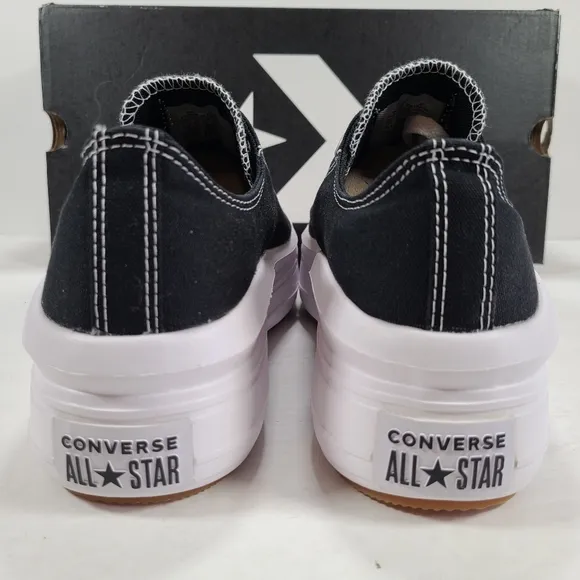 Converse CTAS Move Ox Platform Sneakers Black White Women's Size 10.5